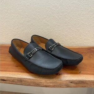 Prada Black Leather Bit-Detail Driving Loafers